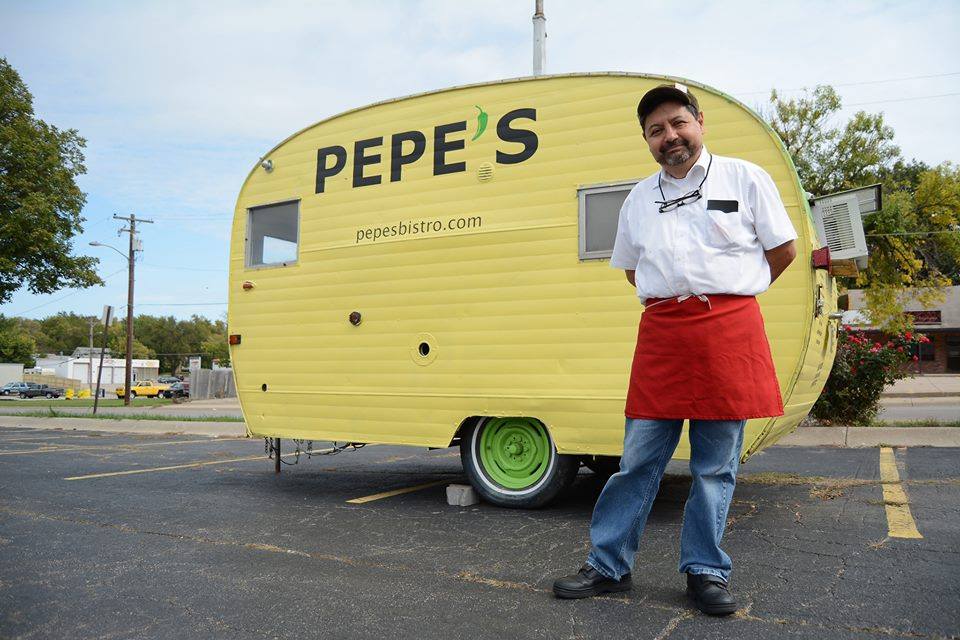Pepe in front of his food truck.  Photo courtesy Pepe's Bistro